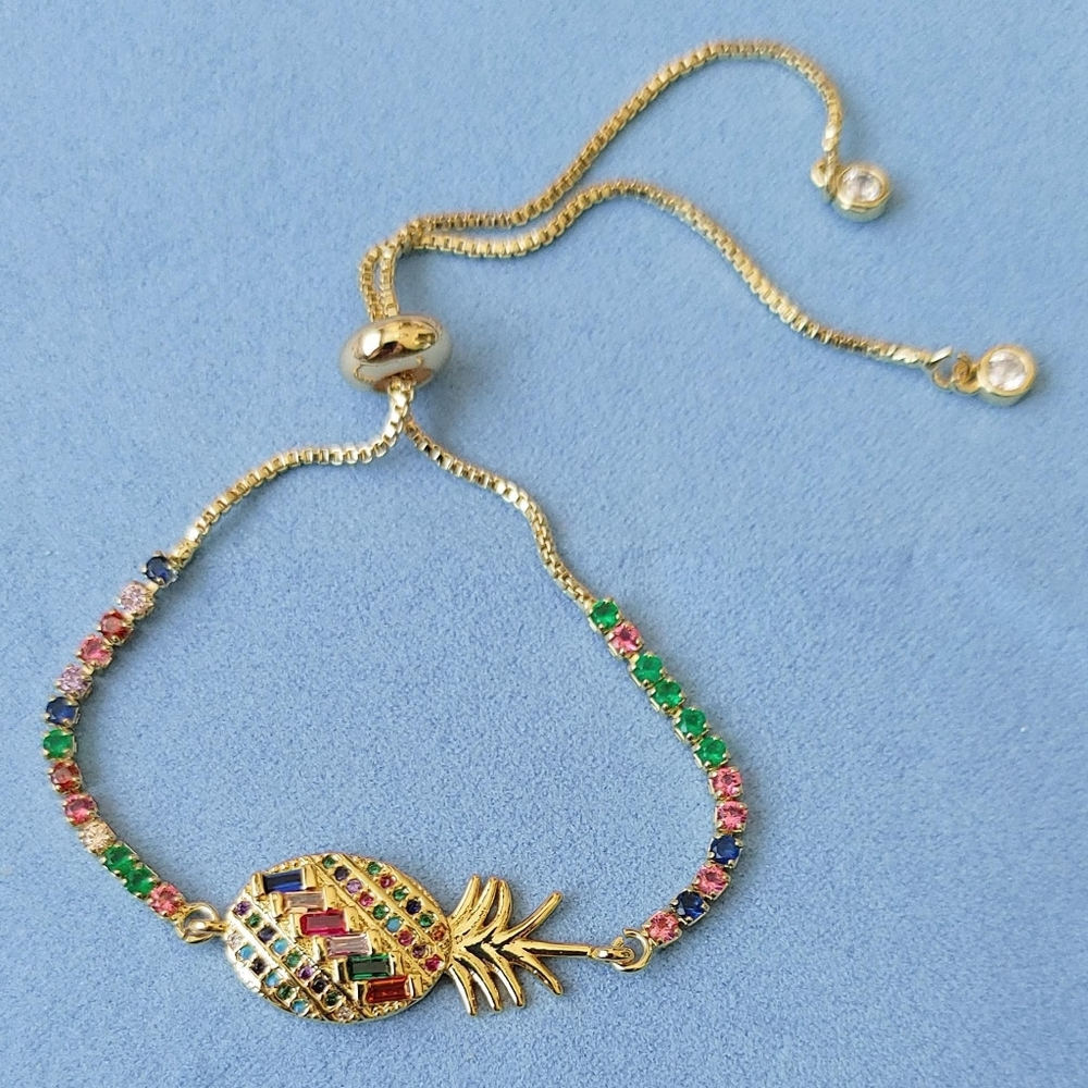 Multi Gems Bolo Bracelet